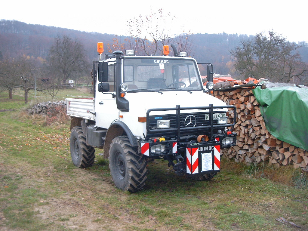 Feierabend nach einem langen Tag beim Holzmachen