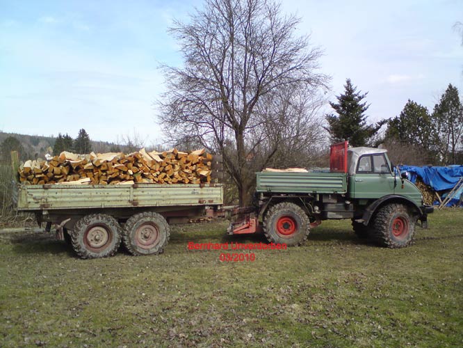 Holztransport mit Mog un MM Kipper