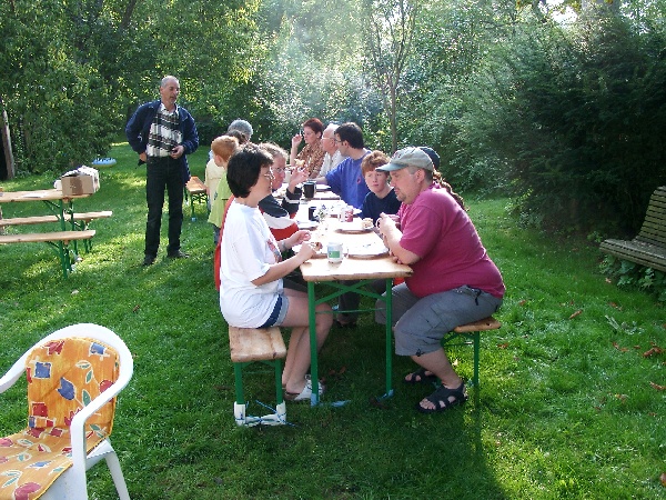 Die Tour in Blaubeuren: Frühstück.