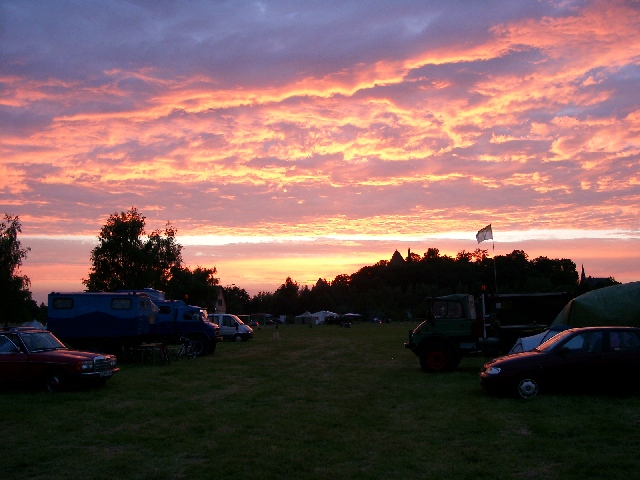 Abendstimmung im Camp