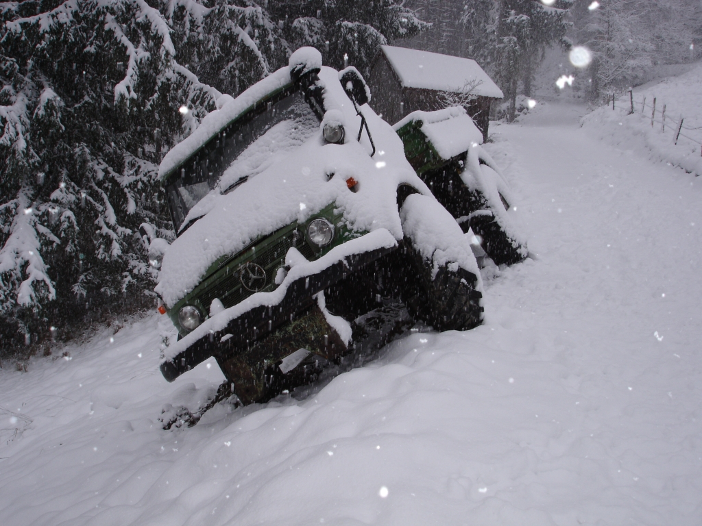 416er "schräg" zum Schneehang