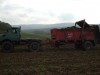 Unimog mit Heywang Miststreuer