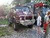 Die Tour in Blaubeuren: Tour-Guide Doris mit Flugzeugschlepper.