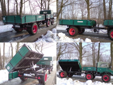 Unimog 411 mit MÃ¼ller-Mitteltal AnhÃ¤nger