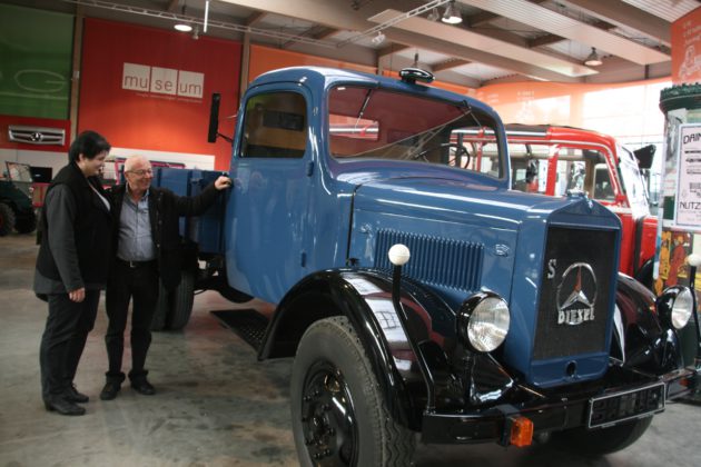 Stolz prangt am Kühler der DIESEL-Stern. In Gaggenau wurden 1923 erstmals Diesel-Motoren in ein Automobil eingebaut.